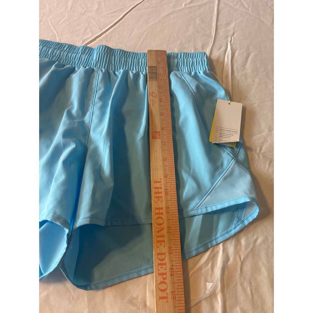 All In‎ Motion Run Shorts Womens Small Blue NEW Mid-Rise Quick-Dry Zipper Pocket - Picture 6 of 7